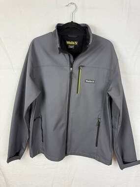Walls Soft Shell Jacket Size M Gray Full Zip Outdoor Workwear